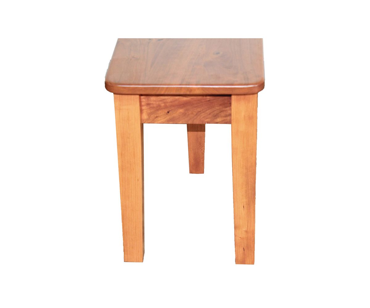 hand-rubbed finish hardwood Rectangular Extension Dining Bench With Rounded Corners And Tapered Legs, Rectangular Extension Dining Bench With Rounded Corners And Tapered Legs in a showroom vignette setting highlighting Rectangular Extension Dining Bench With Rounded Corners And Tapered Legs (thumbnail 2 of 2).