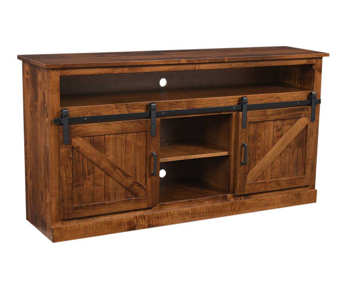 Rustic Sliding Barn Door Tv Console