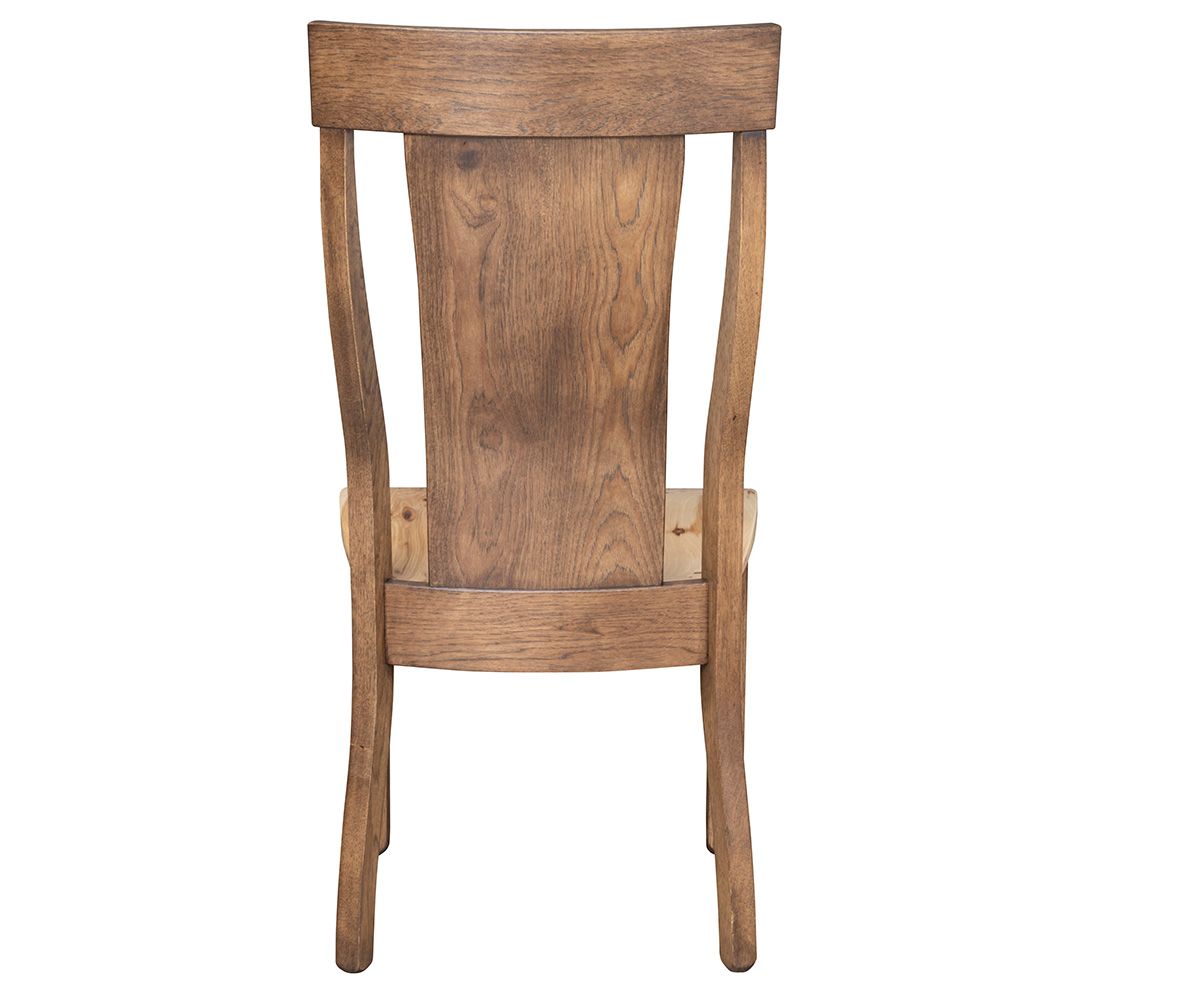 hand-rubbed finish hardwood Weldon Side Chair With Contoured Seat, Weldon Side Chair With Contoured Seat in a showroom vignette setting highlighting Weldon Side Chair With Contoured Seat (thumbnail 5 of 5).