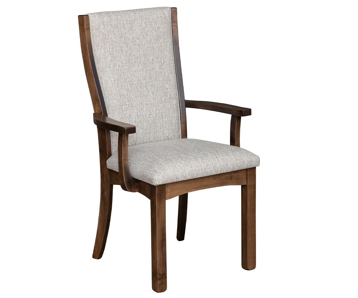 Stacy Upholstered Arm Chair With Wood Frame