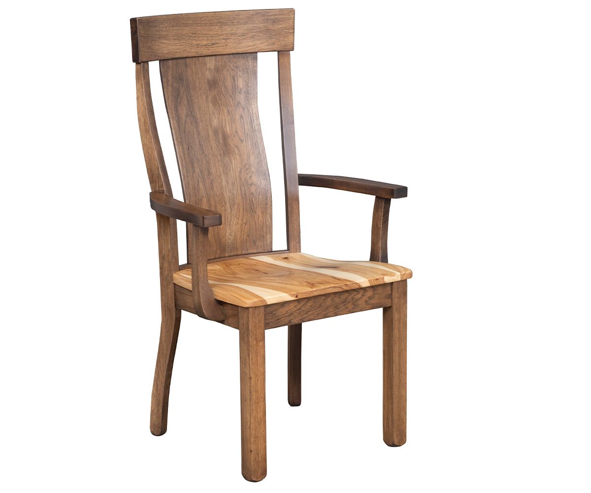 hand-rubbed finish hardwood Weldon Side Chair With Contoured Seat, Weldon Side Chair With Contoured Seat in a showroom vignette setting highlighting Weldon Side Chair With Contoured Seat (thumbnail 2 of 5).
