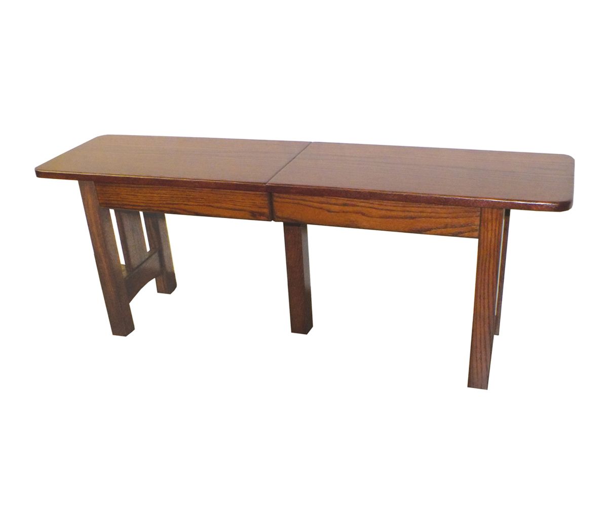 Mission Slat Base Expandable Dining Bench