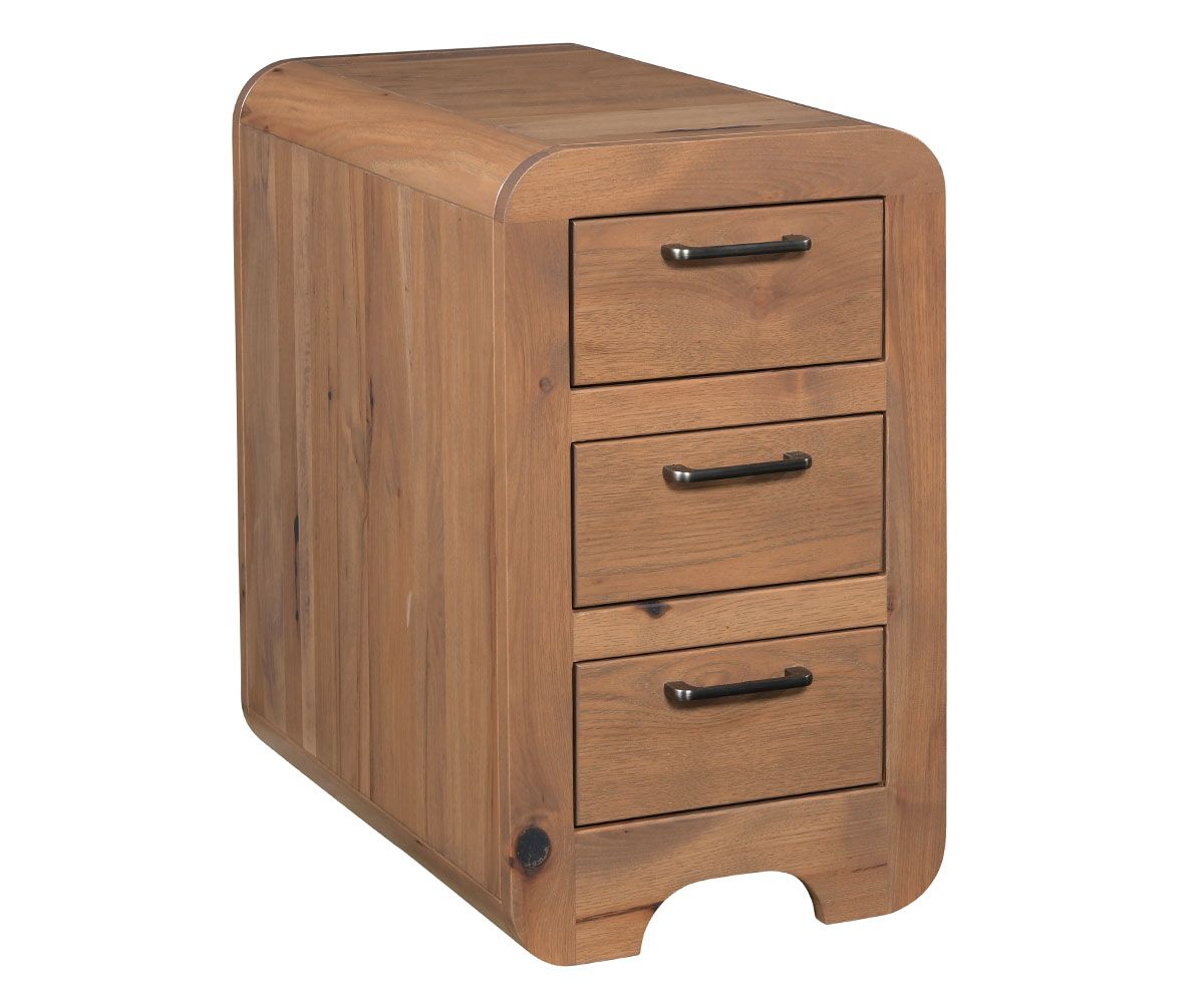 Rounded Edge Solid Wood Three-drawer Office Pedestal