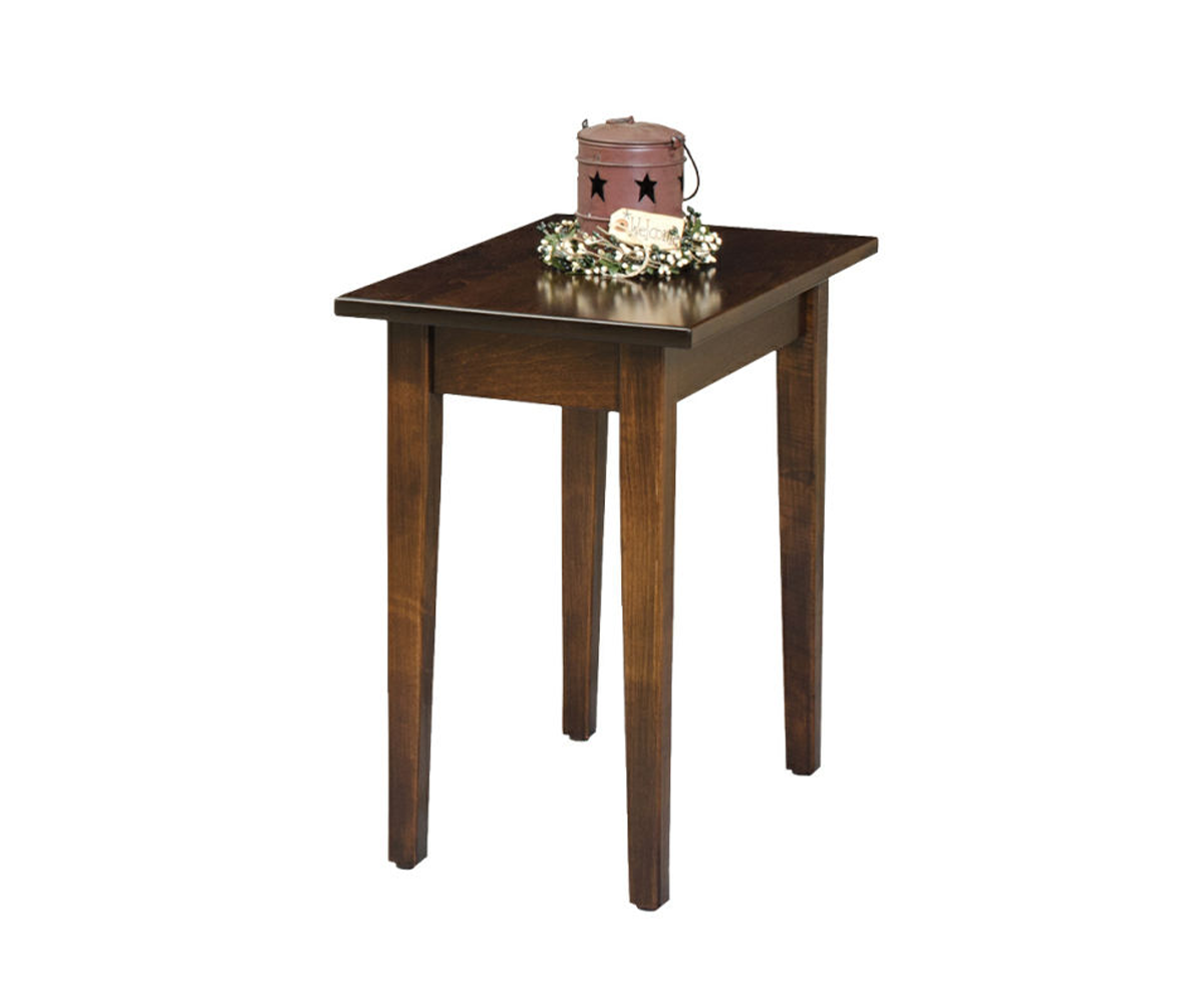 Shaker Style End Table With Tapered Legs