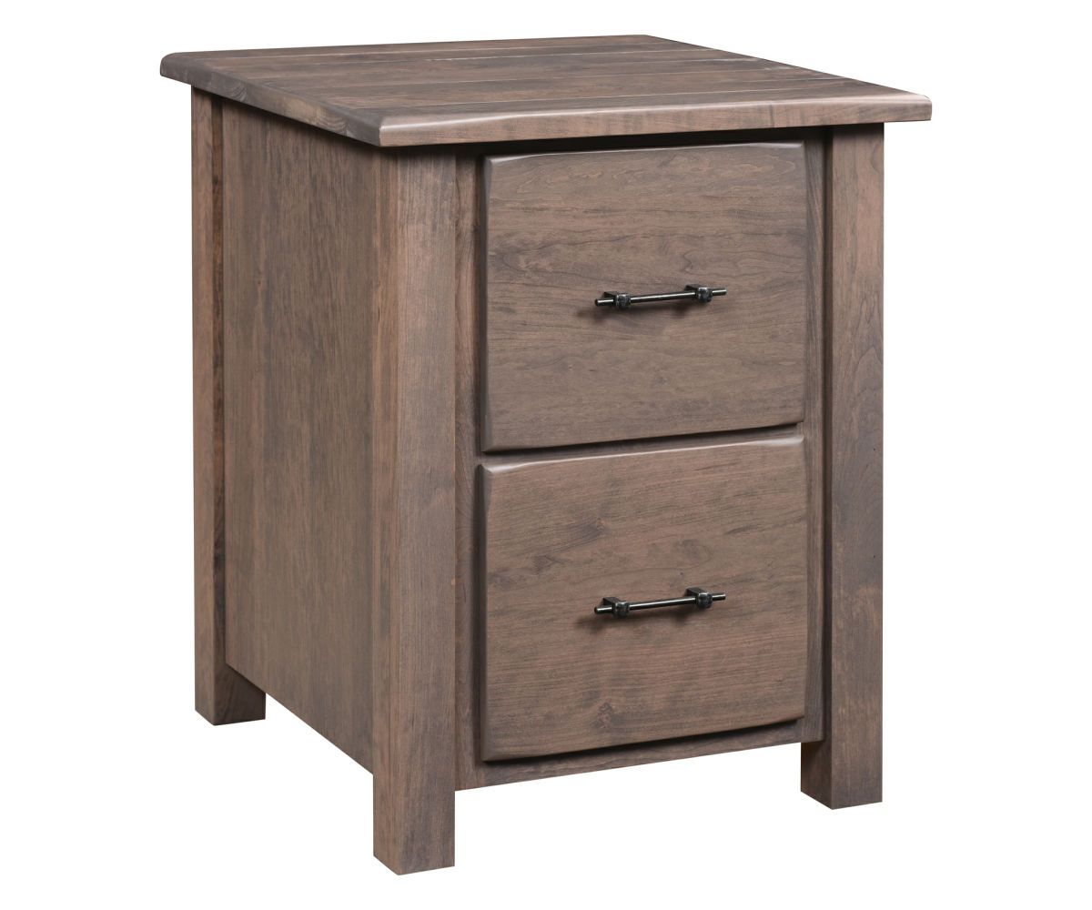 hand-rubbed finish hardwood Two-drawer Wood File Cabinet With Mixed Base Styles, Two-drawer Wood File Cabinet With Mixed Base Styles in a showroom vignette setting highlighting Two-drawer Wood File Cabinet With Mixed Base Styles (thumbnail 8 of 8).