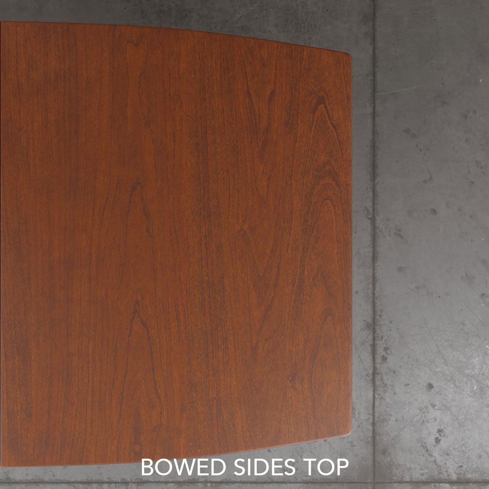 hand-rubbed finish hardwood Contemporary Straight Leg Dining Table In Brown Maple, Contemporary Straight Leg Dining Table In Brown Maple in a showroom vignette setting highlighting Contemporary Straight Leg Dining Table In Brown Maple (thumbnail 8 of 9).