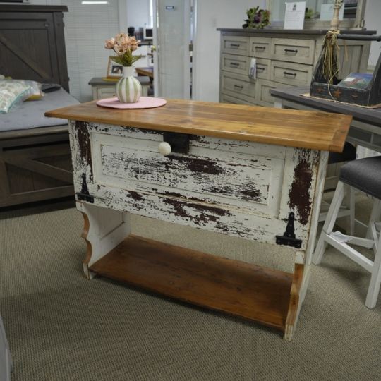 Hardwood kitchen island 