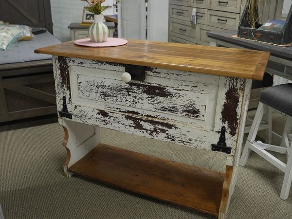 Hardwood kitchen island