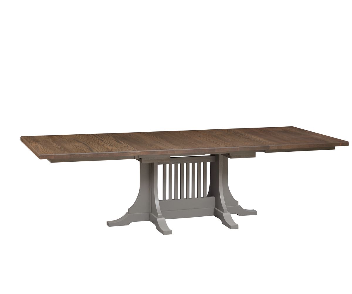 Rectangular Double Pedestal Extension Dining Table