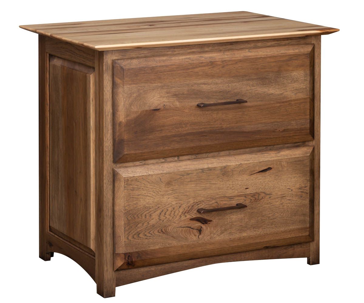 hand-rubbed finish hardwood Manhattan Two-drawer Lateral File Cabinet, Manhattan Two-drawer Lateral File Cabinet in a Manhattan vignette setting highlighting Manhattan Two-drawer Lateral File Cabinet (thumbnail 3 of 5).