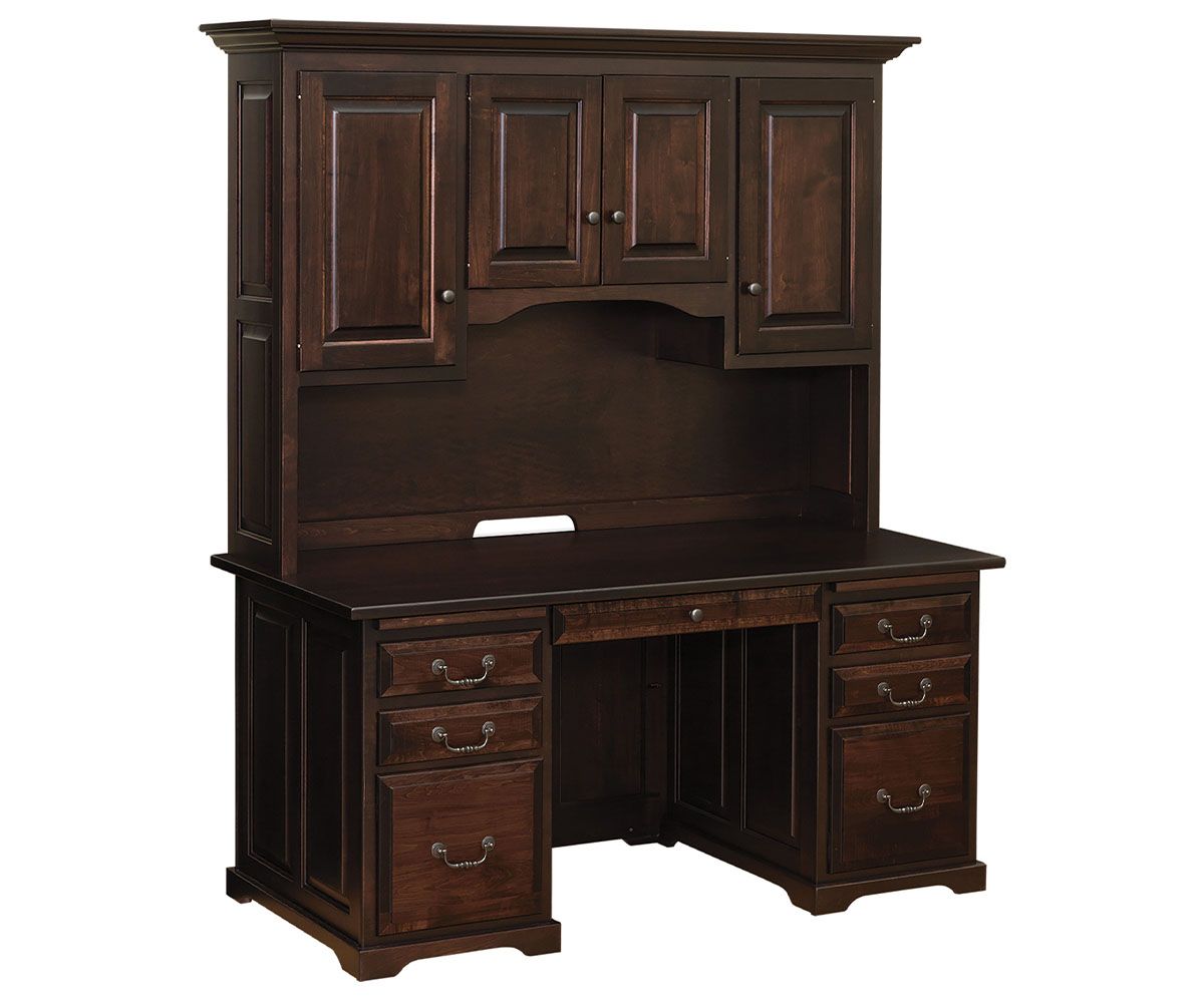 Solid Wood Desk With Hutch