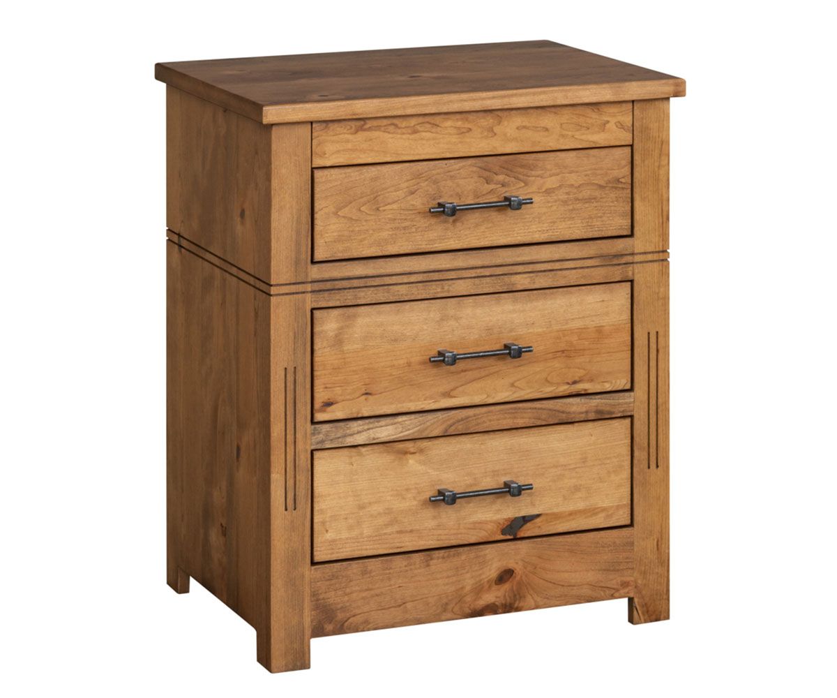 Signature Mission Style 3-drawer Nightstand With Slide-top