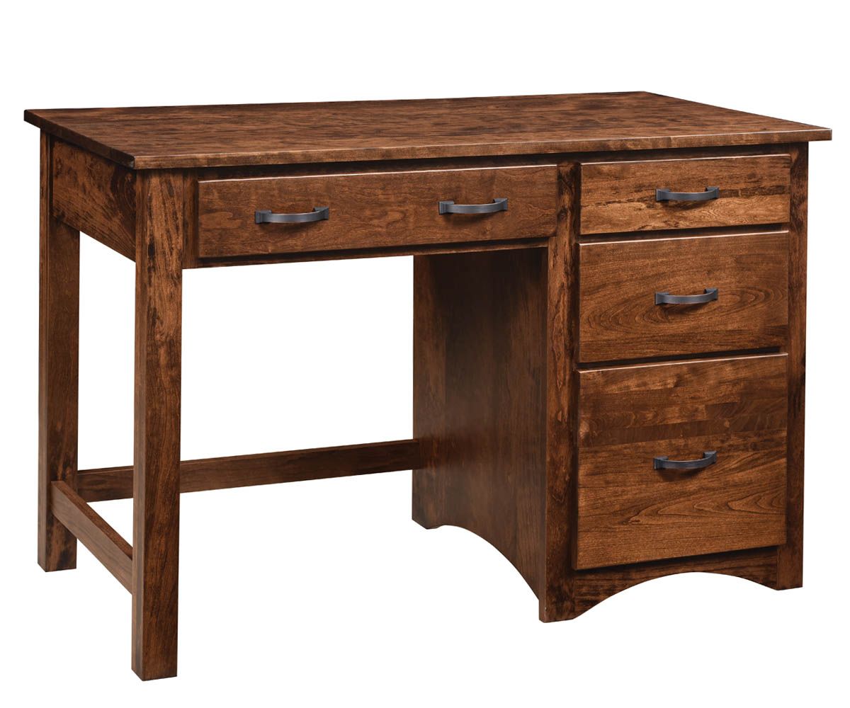 Shaker Single Pedestal Desk With Four Drawers