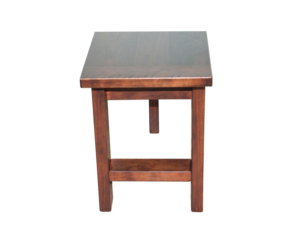 hand-rubbed finish hardwood Expandable Rectangular Dining Bench With Block Legs And Leaf Storage, Expandable Rectangular Dining Bench With Block Legs And Leaf Storage in a showroom vignette setting highlighting Expandable Rectangular Dining Bench With Block Legs And Leaf Storage (thumbnail 2 of 2).