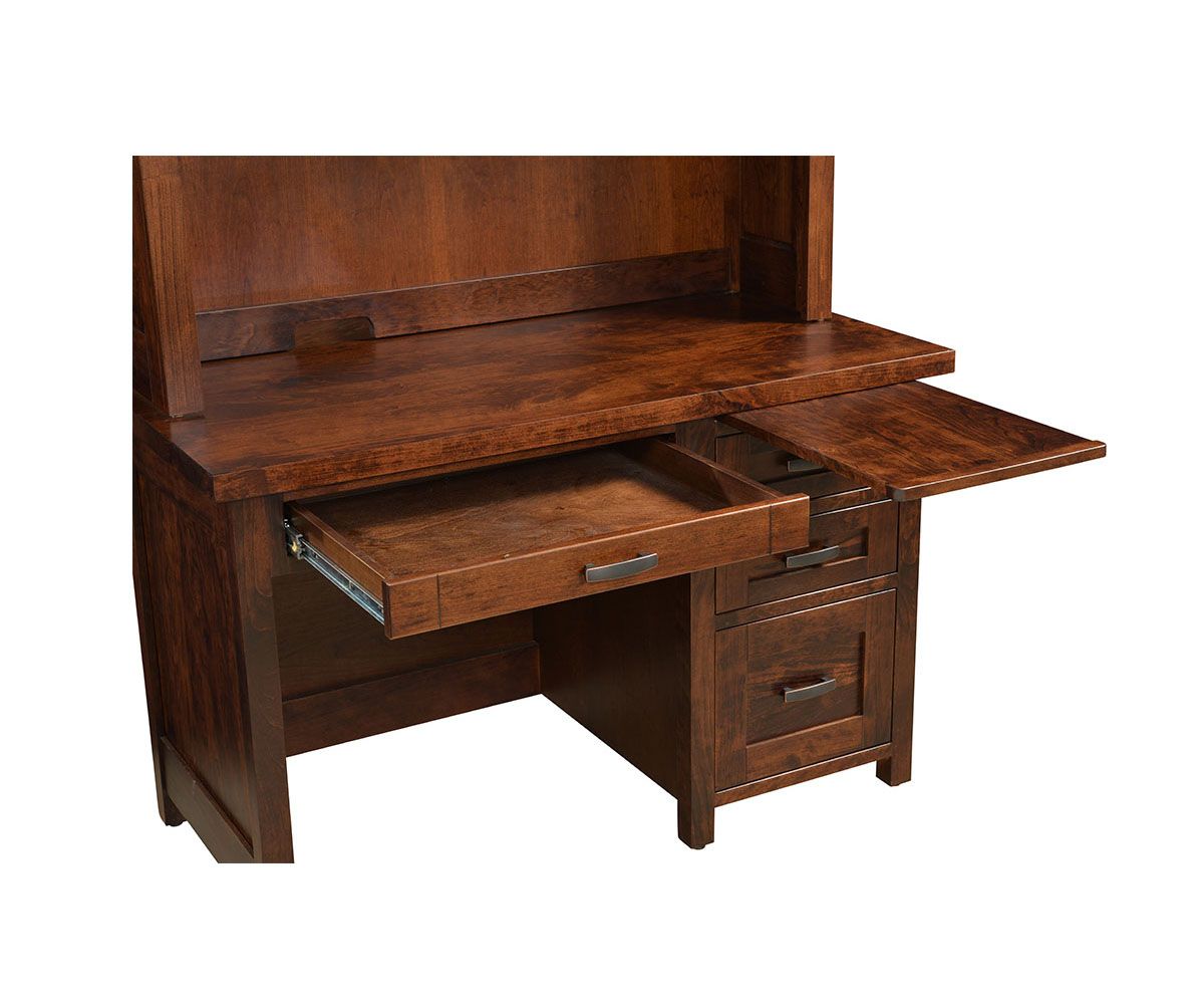 hand-rubbed finish hardwood Sante Fe Solid Wood Desk With Hutch And Storage Drawers, Sante Fe Solid Wood Desk With Hutch And Storage Drawers in a Sante Fe vignette setting highlighting Sante Fe Solid Wood Desk With Hutch And Storage Drawers (thumbnail 2 of 3).