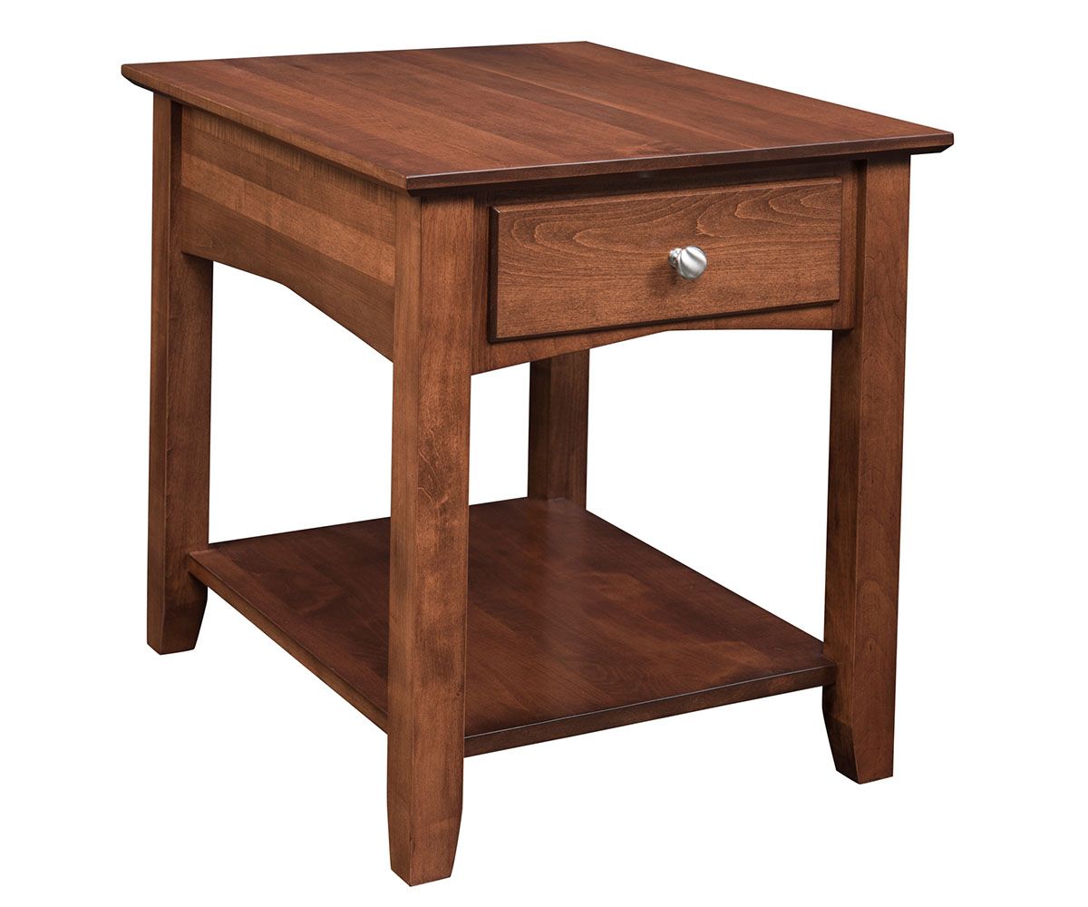 Traditional End Table With Drawer And Shelf