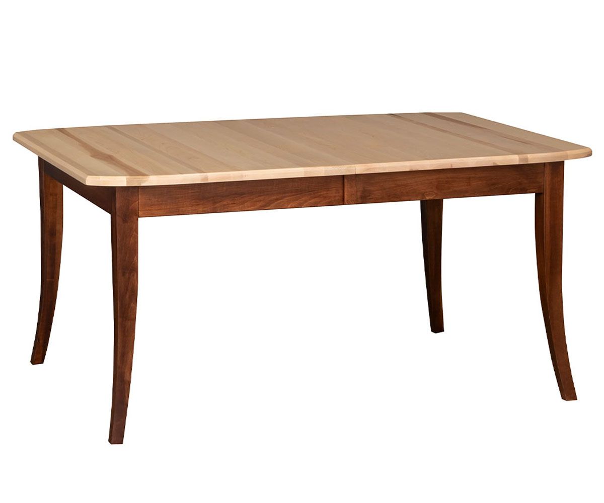 hand-rubbed finish hardwood Solid Wood Extendable Dining Table With Two Leaves, Solid Wood Extendable Dining Table With Two Leaves in a showroom vignette setting highlighting Solid Wood Extendable Dining Table With Two Leaves (thumbnail 3 of 3).