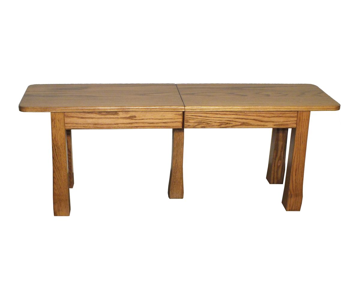Rectangular Extension Dining Bench With Tapered Legs