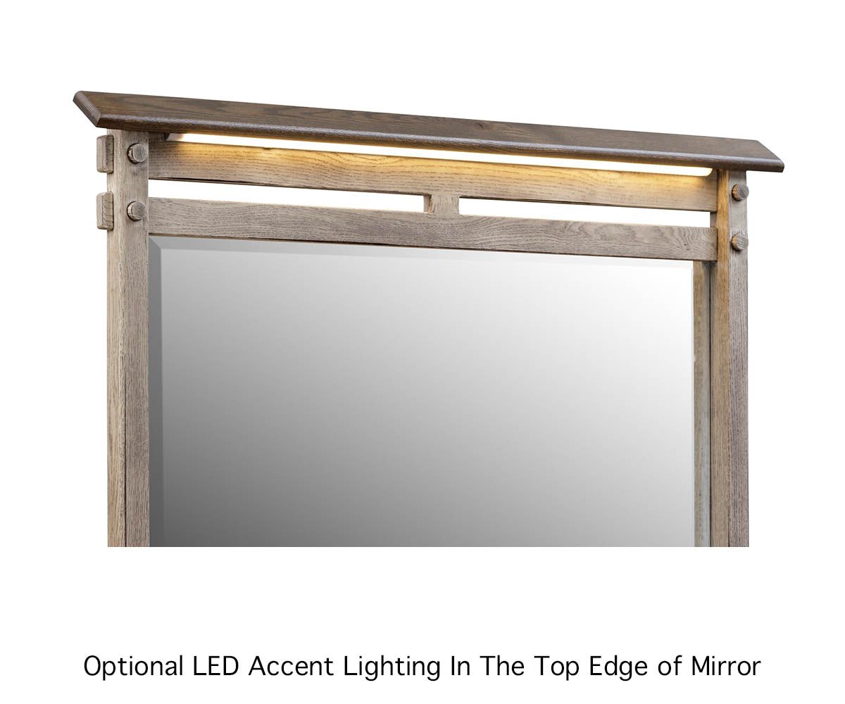 hand-rubbed finish hardwood Farmstead 7-drawer Dresser With Mirror, Farmstead 7-drawer Dresser With Mirror in a Farmstead vignette setting highlighting Farmstead 7-drawer Dresser With Mirror (thumbnail 5 of 6).