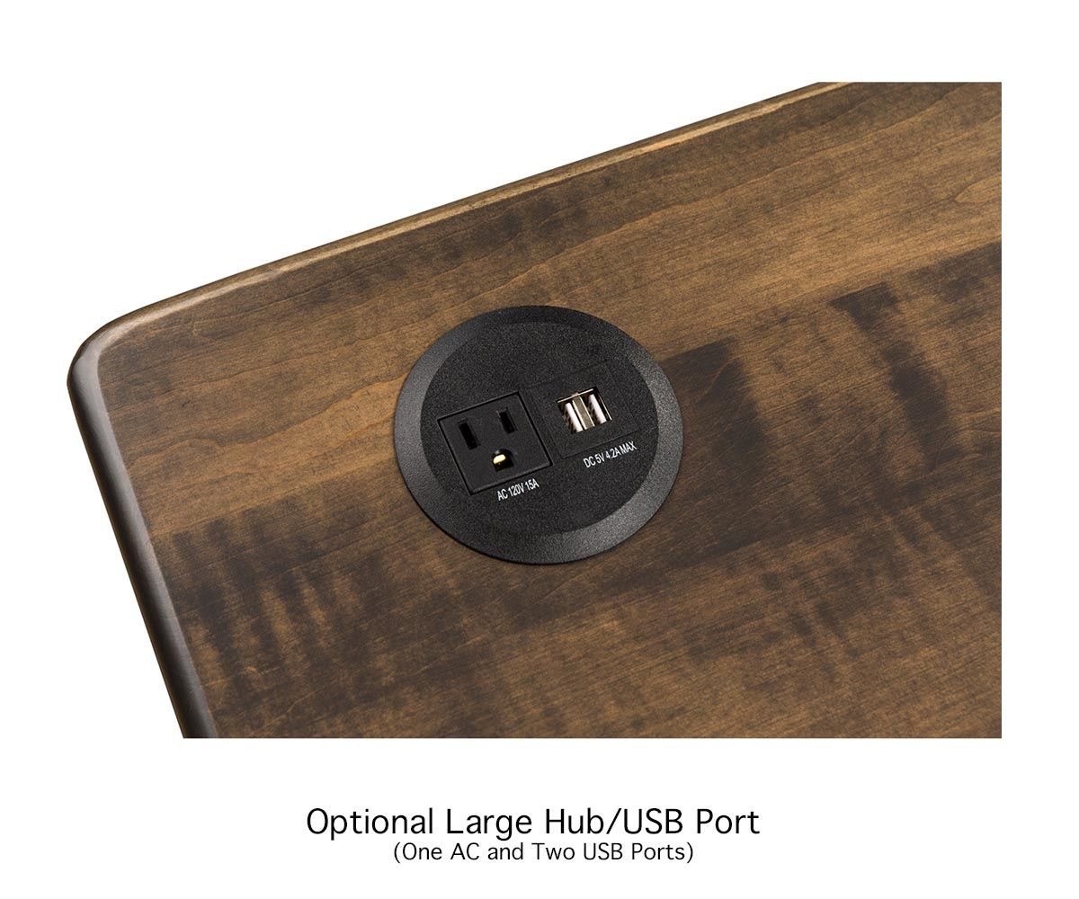 hand-rubbed finish hardwood Crossway Student Desk With File Drawer And Charging Ports, Crossway Student Desk With File Drawer And Charging Ports in a Crossway vignette setting highlighting Crossway Student Desk With File Drawer And Charging Ports (thumbnail 6 of 7).