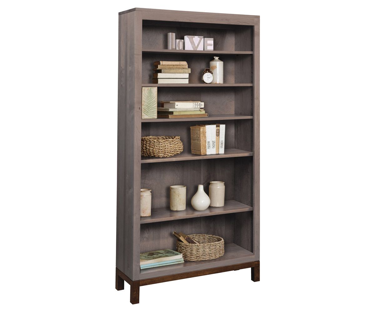 Modern Open Back Bookcase With Five Adjustable Shelves