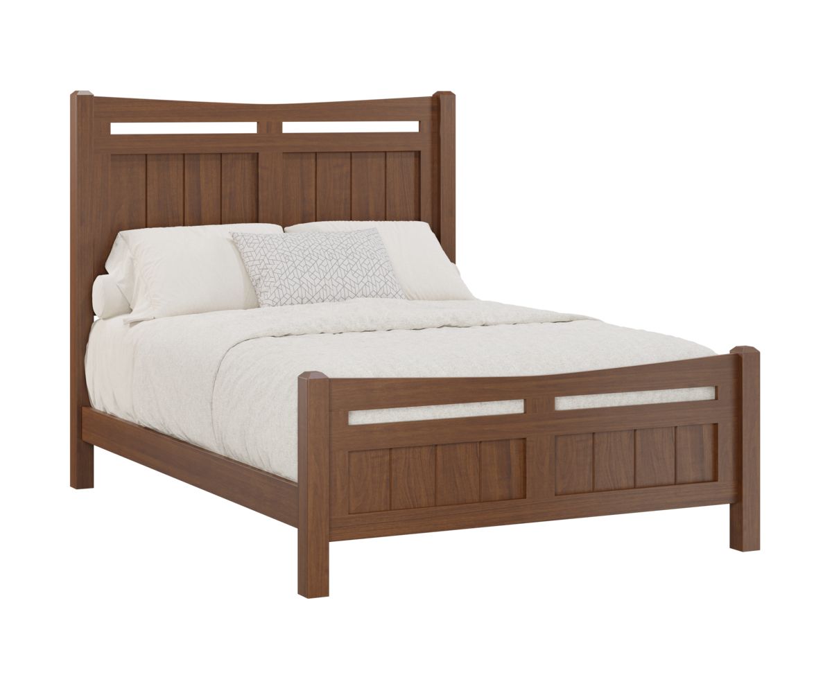 Mission Style Queen Bed Frame In Brown Maple