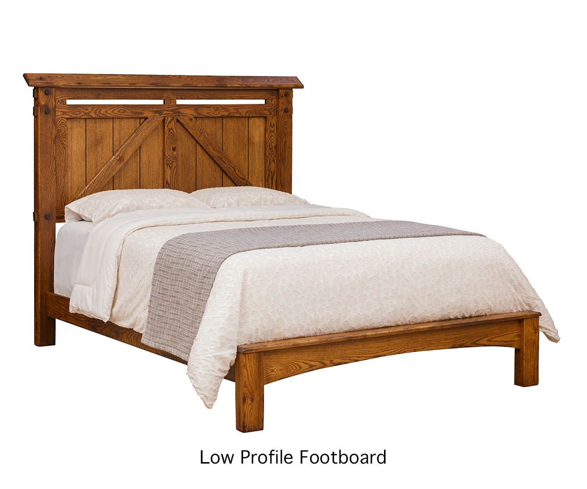 Farmstead Rustic Panel Bed With Led Headboard