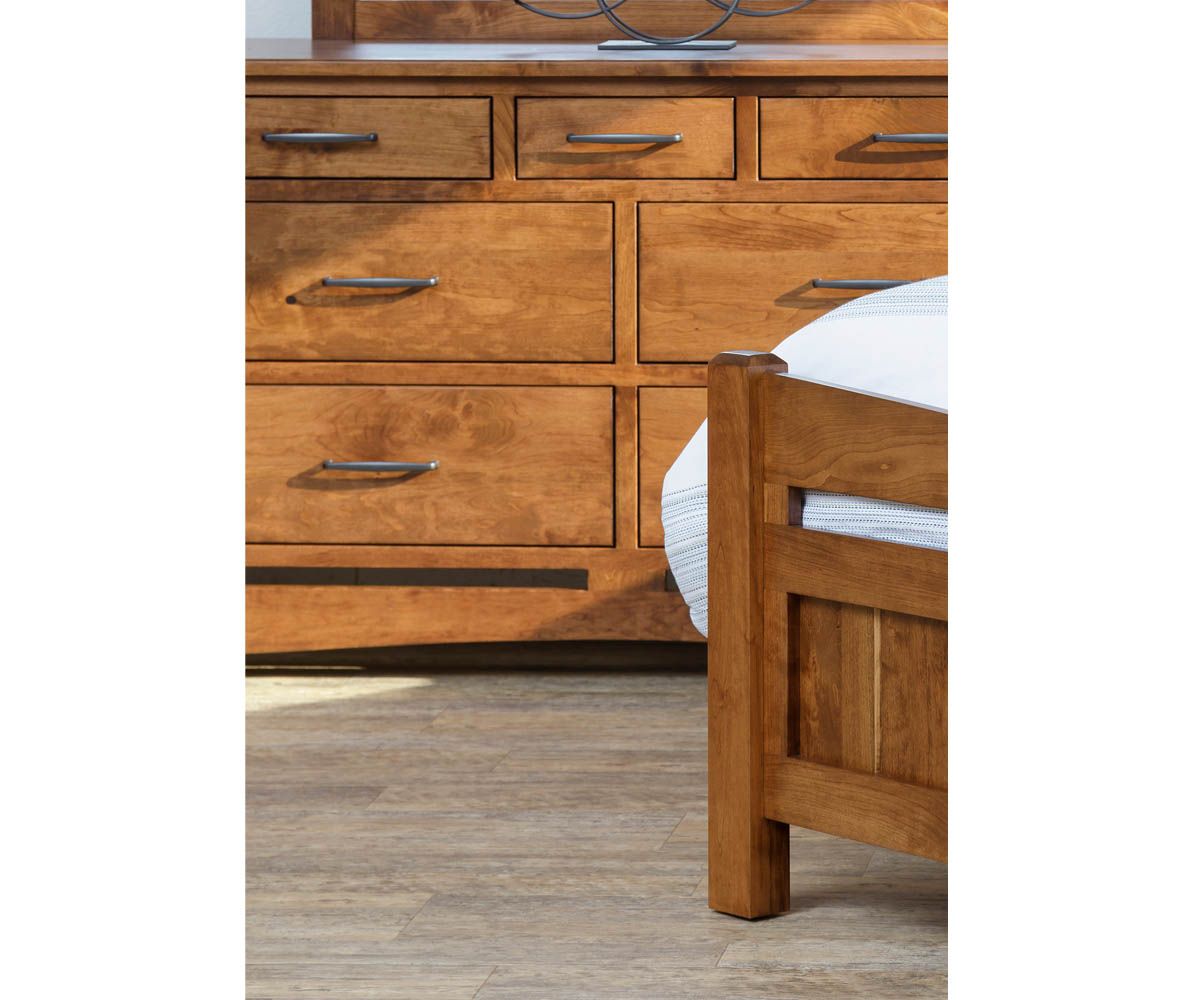 hand-rubbed finish hardwood Chest On Chest Tall Dresser With Multiple Drawers, Chest On Chest Tall Dresser With Multiple Drawers in a showroom vignette setting highlighting Chest On Chest Tall Dresser With Multiple Drawers (thumbnail 11 of 11).