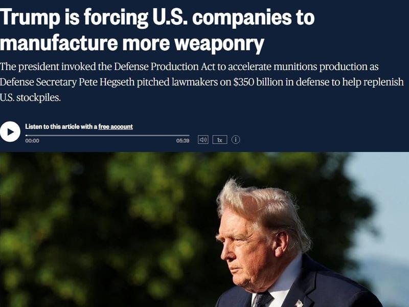 Trump Wants Car Giants to Make Missiles. Is America Quietly Preparing for a Bigger War Economy?