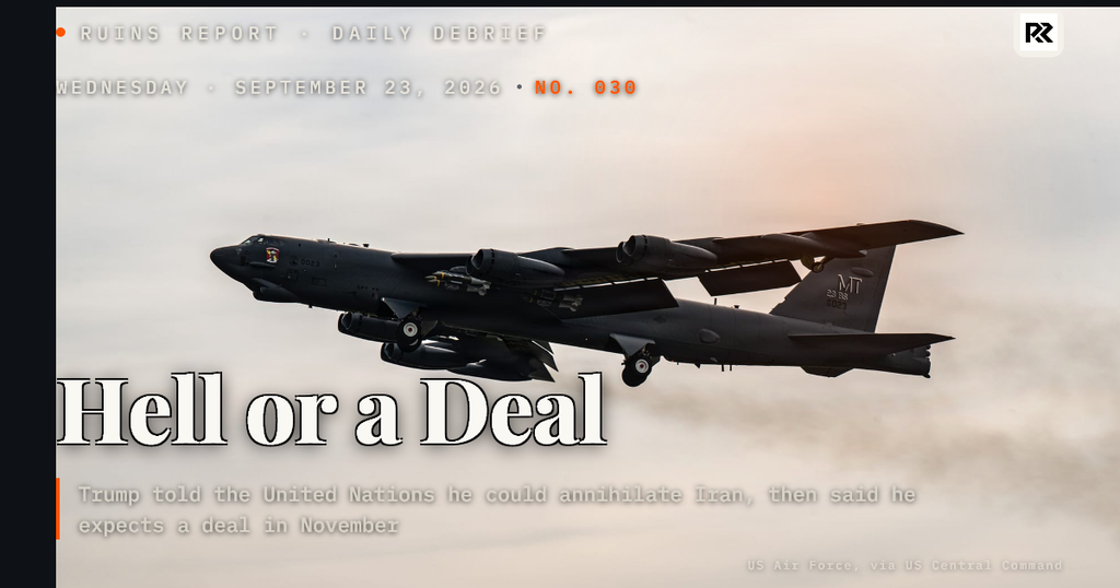 A Promise of Hell, and a Deal After the Midterms