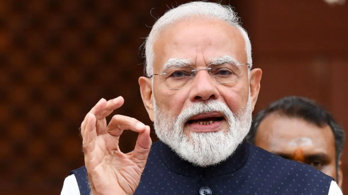 स्काईरूट एयरोस्पेस की सफलता का जिक्र करते हुए संसद के मानसून सत्र से पहले संबोधित करते प्रधानमंत्री नरेंद्र मोदी।
