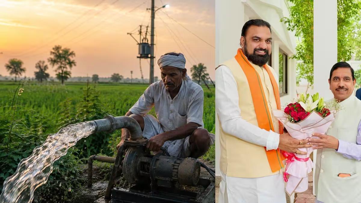 बिहार में खेत की सिंचाई करते किसान, कृषि फीडर से दिन में बिजली आपूर्ति का सांकेतिक चित्र।