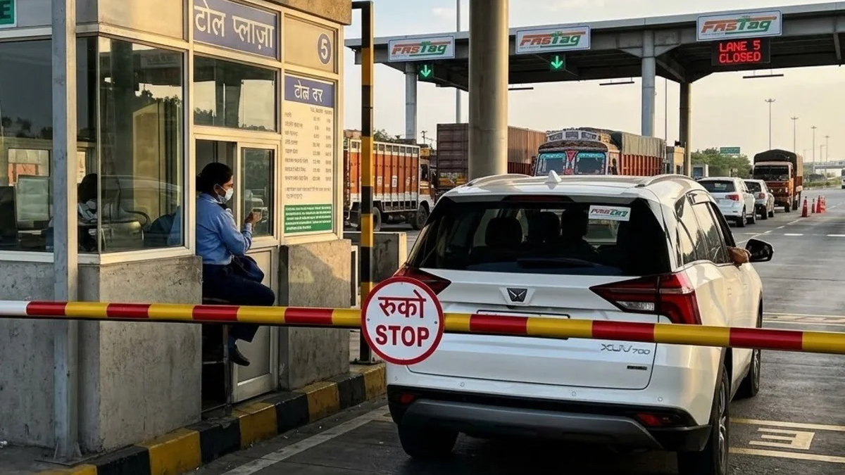 बिहार के स्टेट हाईवे पर टोल टैक्स लागू होने और FASTag के जरिए डिजिटल टोल वसूली से जुड़ी सांकेतिक तस्वीर।
