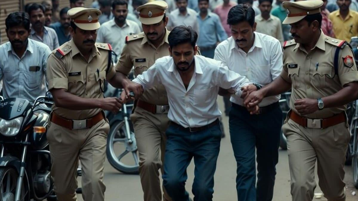 देवघर पुलिस द्वारा फर्जी साइबर पुलिस गिरोह के 10 आरोपियों की गिरफ्तारी के बाद बरामद हथियार, पुलिस जैसी वर्दी और अन्य सामान का सांकेतिक दृश्य।