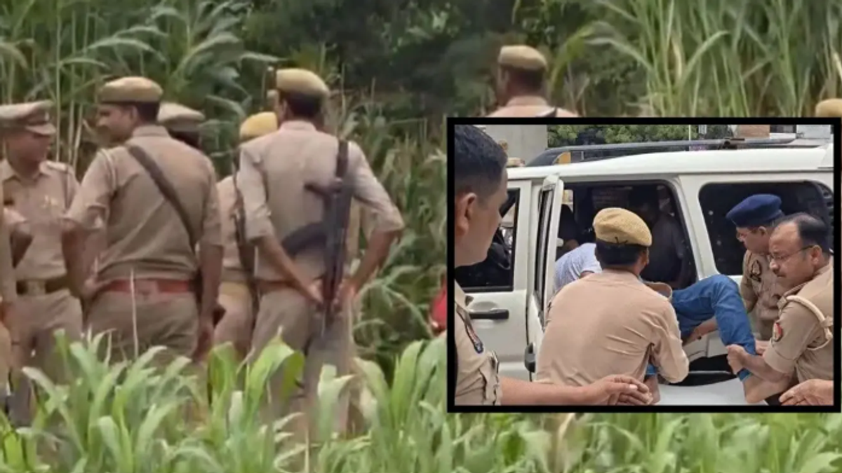 फिरोजाबाद के शिकोहाबाद में पुलिस मुठभेड़ के दौरान सर्च ऑपरेशन चलाती यूपी पुलिस और मौके पर मौजूद सुरक्षा बलों का सांकेतिक दृश्य।