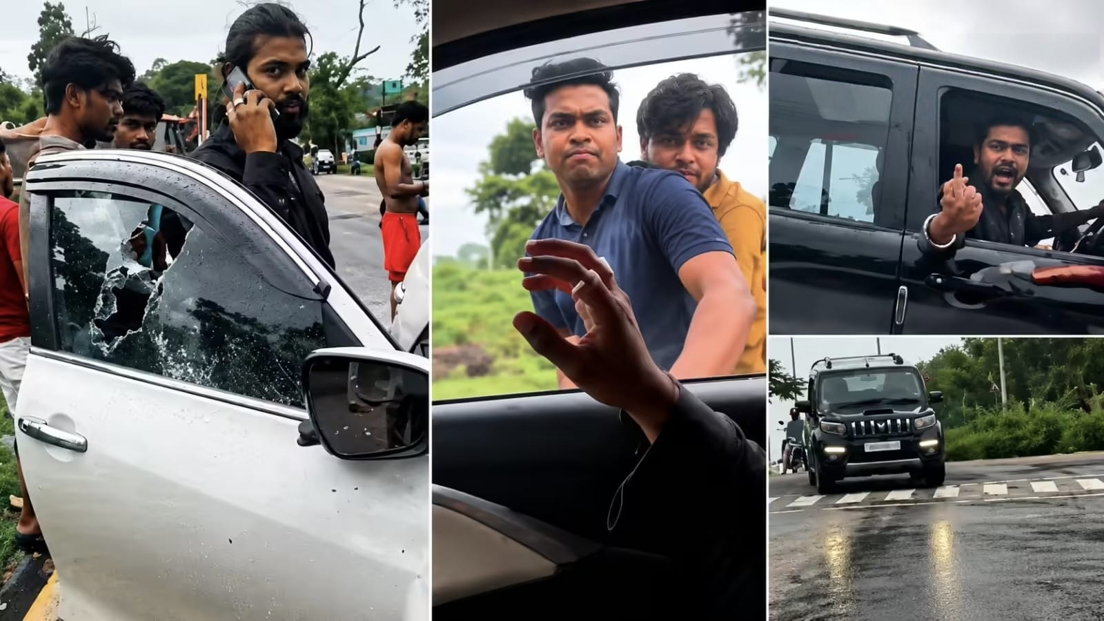 रांची के दशम फॉल हाईवे पर स्कॉर्पियो सवार युवकों द्वारा तीन युवतियों की कार का पीछा किए जाने और कार पर हमला किए जाने की घटना।
