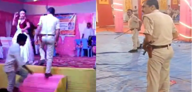 बेगूसराय के पानगाछी में दुर्गा पूजा जागरण के दौरान दारोगा और महिला डांसर से जुड़े विवाद का वायरल वीडियो