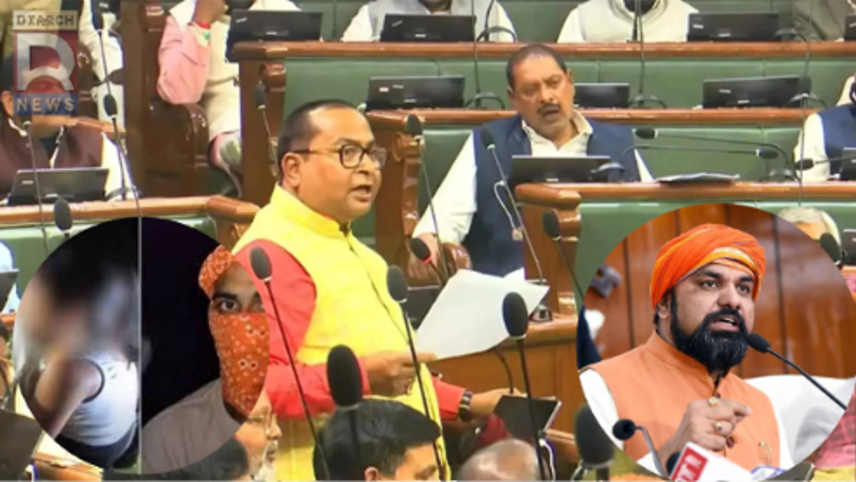 बिहार के मंत्री भगवान सिंह कुशवाहा बयान देते हुए