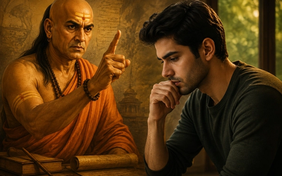 चाणक्य नीति के अनुसार निजी बातों और जीवन के महत्वपूर्ण फैसलों पर सोच-विचार करता व्यक्ति।