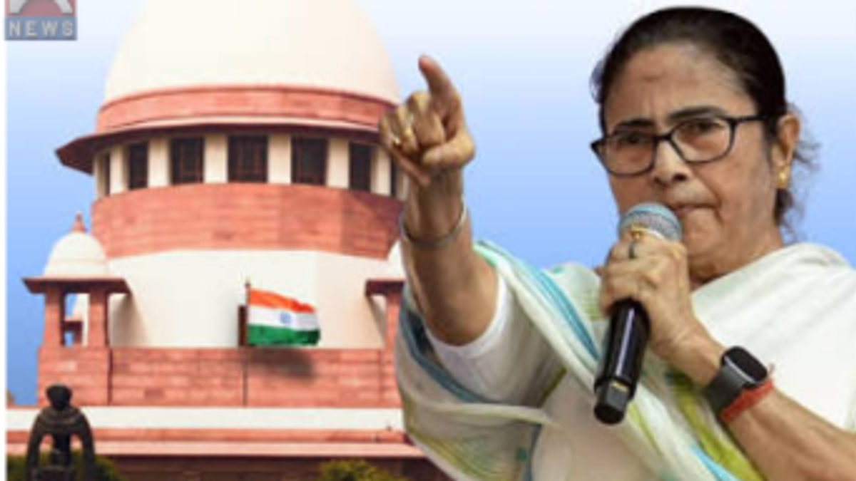 TMC के नाम और चुनाव चिन्ह विवाद पर सुप्रीम कोर्ट में सुनवाई की प्रतीकात्मक तस्वीर।