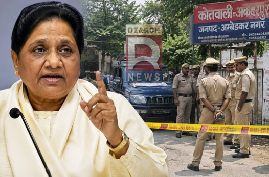 अंबेडकरनगर में IPS अधिकारी की मां की हत्या के बाद पुलिस जांच का प्रतीकात्मक दृश्य