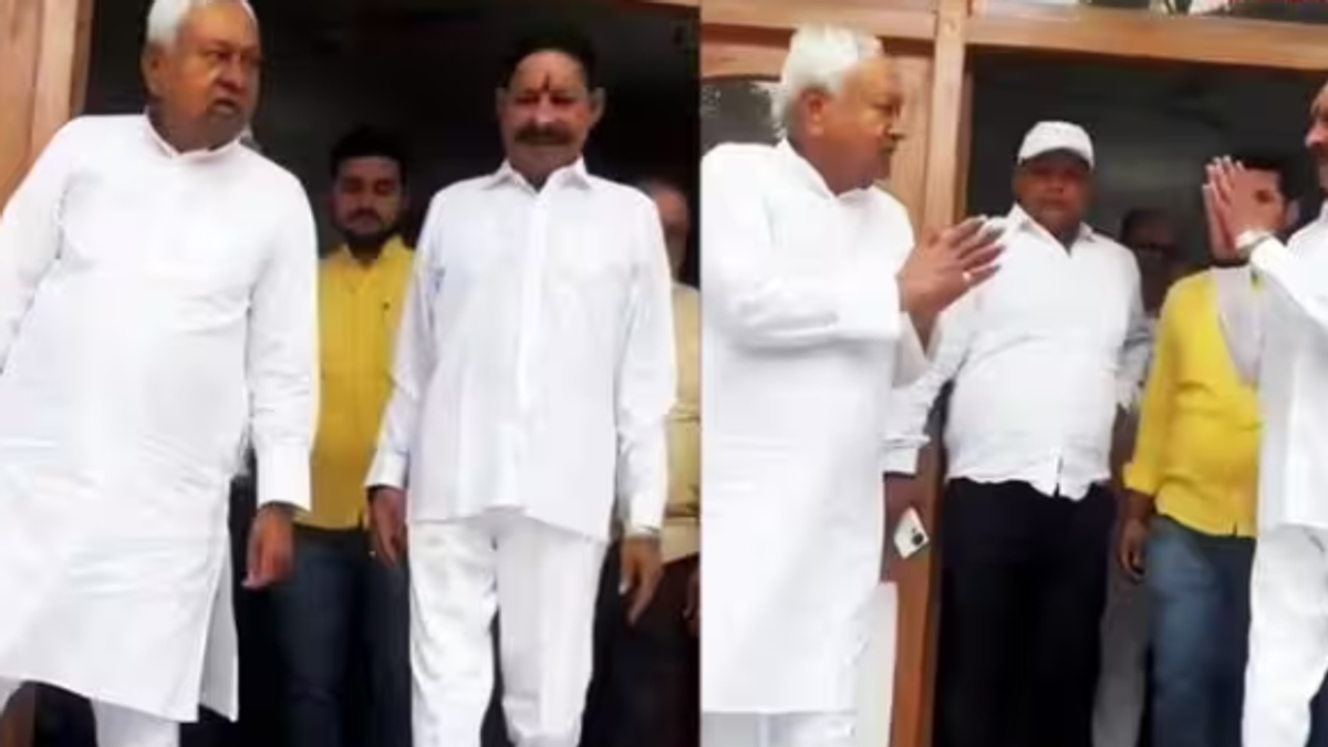 नीतीश कुमार से मुलाकात करते मोकामा विधायक अनंत सिंह