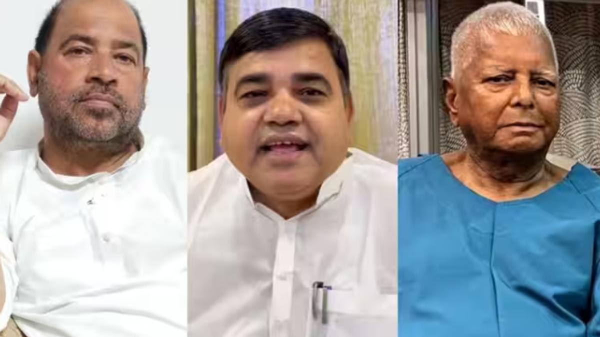 साधु यादव, शक्ति सिंह यादव और तेजस्वी यादव की फाइल फोटो