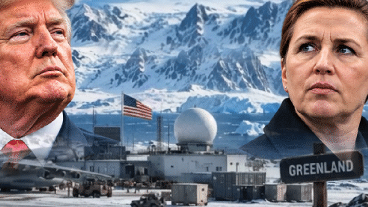 Trump-Greenland Deal पर डोनाल्ड ट्रम्प और ग्रीनलैंड का नक्शा