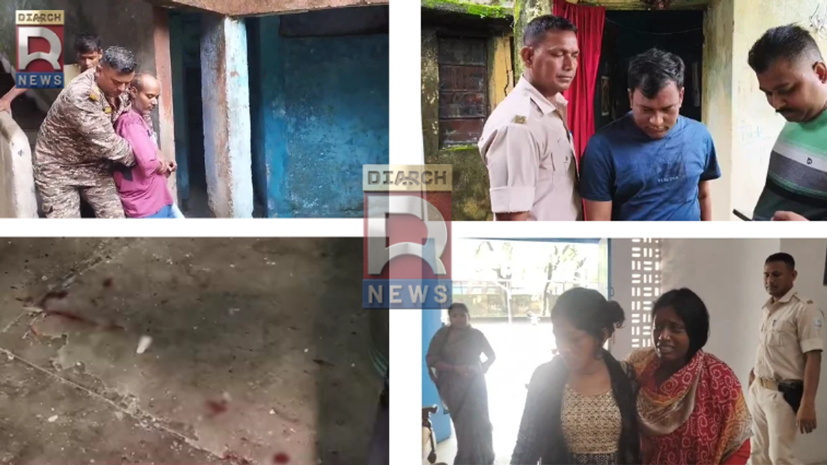 बोकारो के सेक्टर-12 थाना क्षेत्र में घटना के बाद जांच करती पुलिस