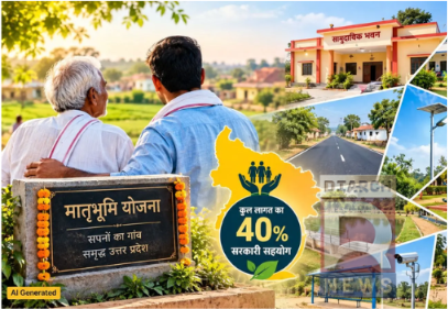 मातृभूमि योजना के तहत गांव में विकास कार्य कराते ग्रामीणों की प्रतीकात्मक तस्वीर