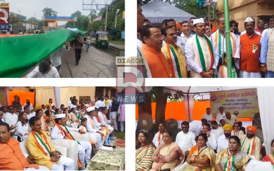 जमशेदपुर के सिदगोड़ा सूर्य मंदिर परिसर में स्वतंत्रता दिवस समारोह के दौरान रघुवर दास