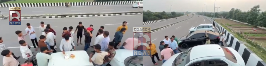 लखनऊ के पारा में अवैध डेयरियों पर कार्रवाई के दौरान पुलिस और नगर निगम की टीम