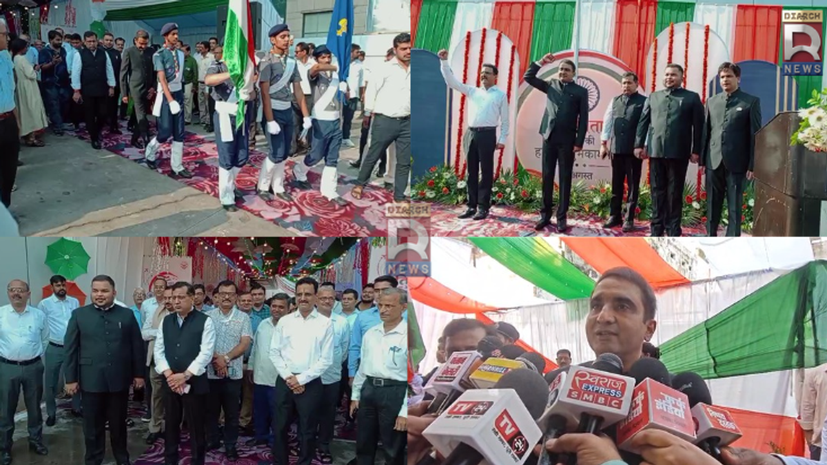 सूचना निदेशालय में 80वें स्वतंत्रता दिवस पर ध्वजारोहण करते सूचना निदेशक विशाल सिंह