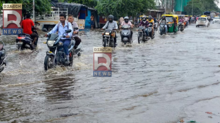 खरसावां में तेज बारिश के बाद जलजमाव और बढ़ता नदी का जलस्तर